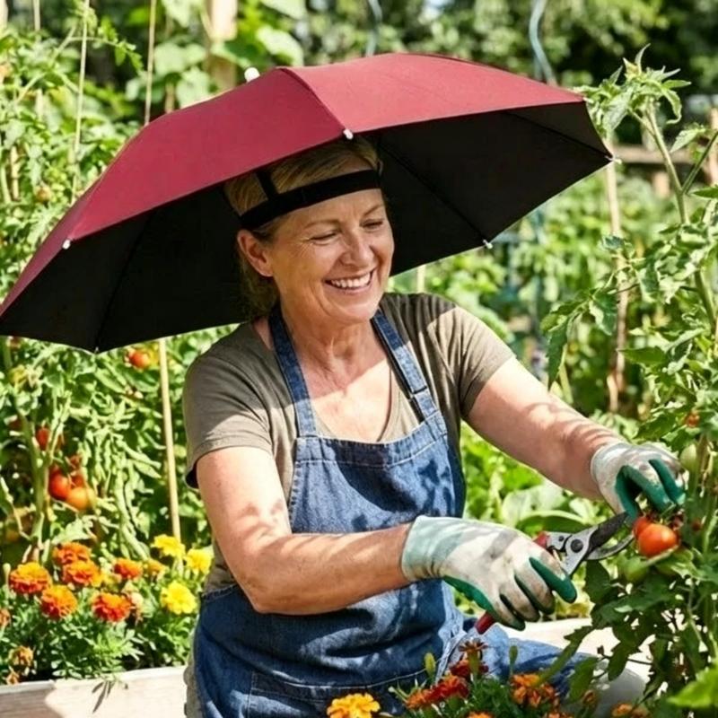 Outdoor Camping Umbrella - UV Proof Waterproof Foldable Umbrella Hat