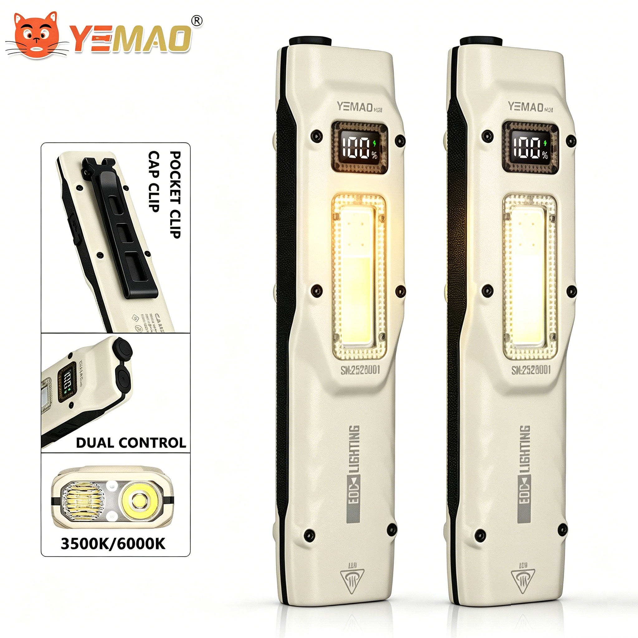 Outdoor Camping Glamping - Portable 880LM YEMAO M28 Ultra-thin Tactical