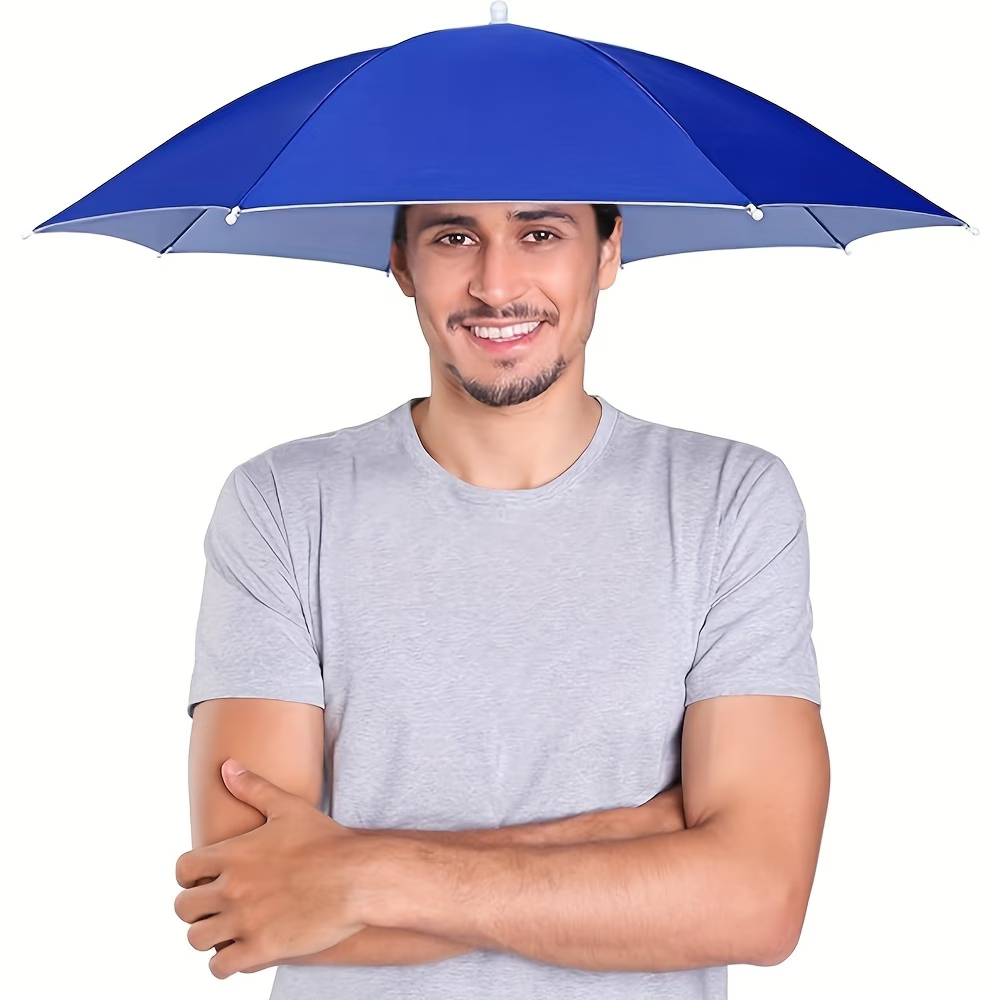 Outdoor Camping Umbrella - Elastic Headband Umbrella Hat, UV Protection