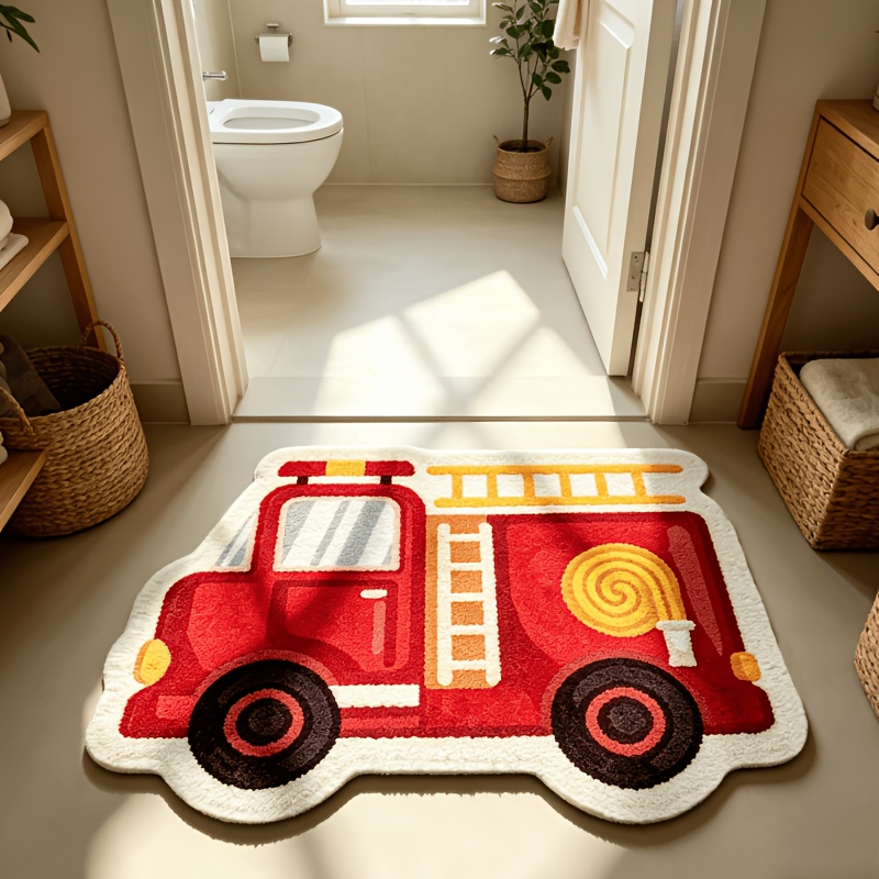 Japanese Outdoor Camping - VIKAMA Cartoon Fire Truck Shaped Plush