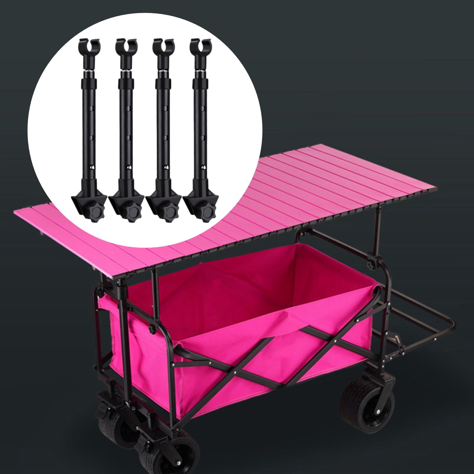 Outdoor Camping Vehicle Wagon - 4 Pieces Wagon Cart Roof Rod