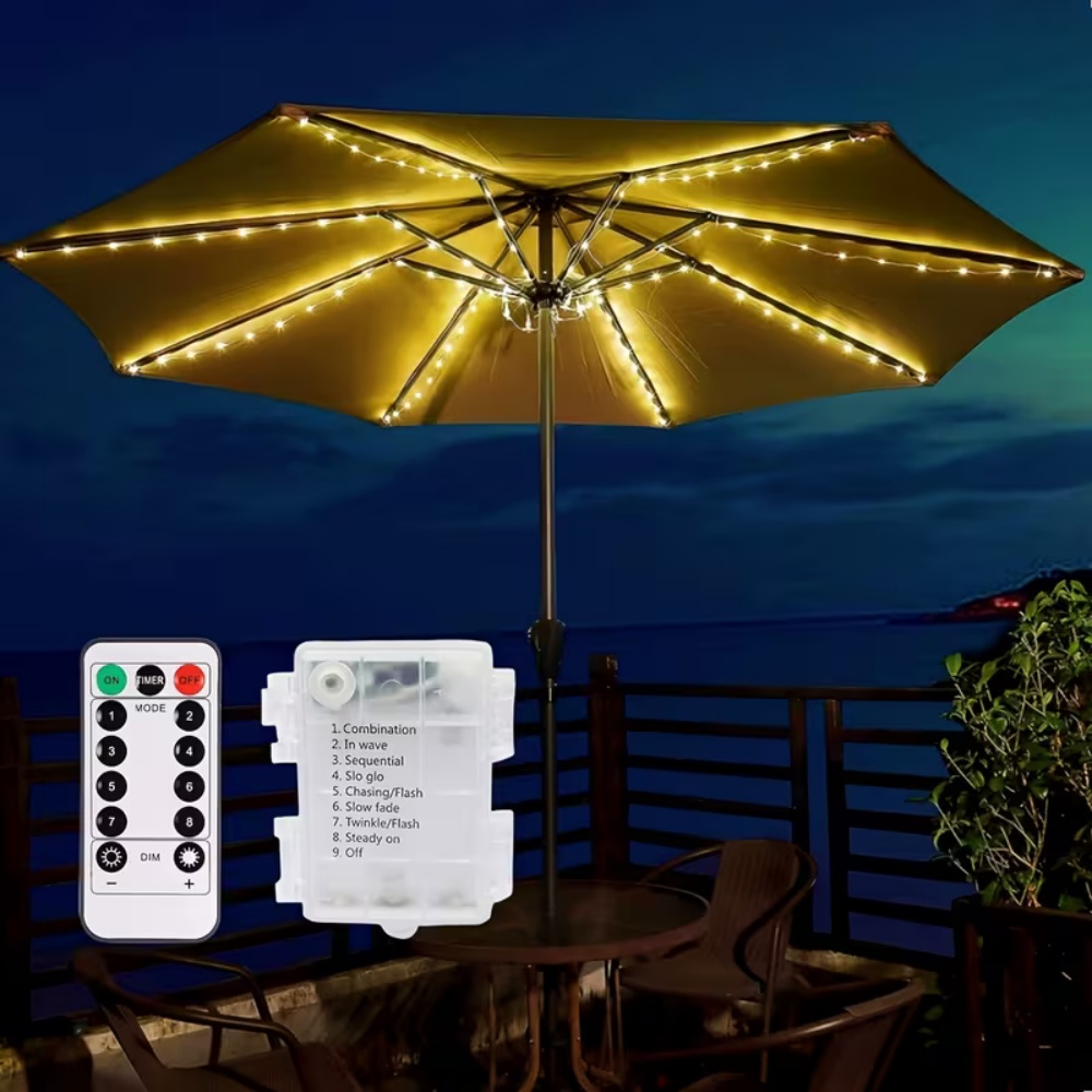 Outdoor Camping Umbrella - 1PC Outdoor Umbrella Light Cordless 104LED