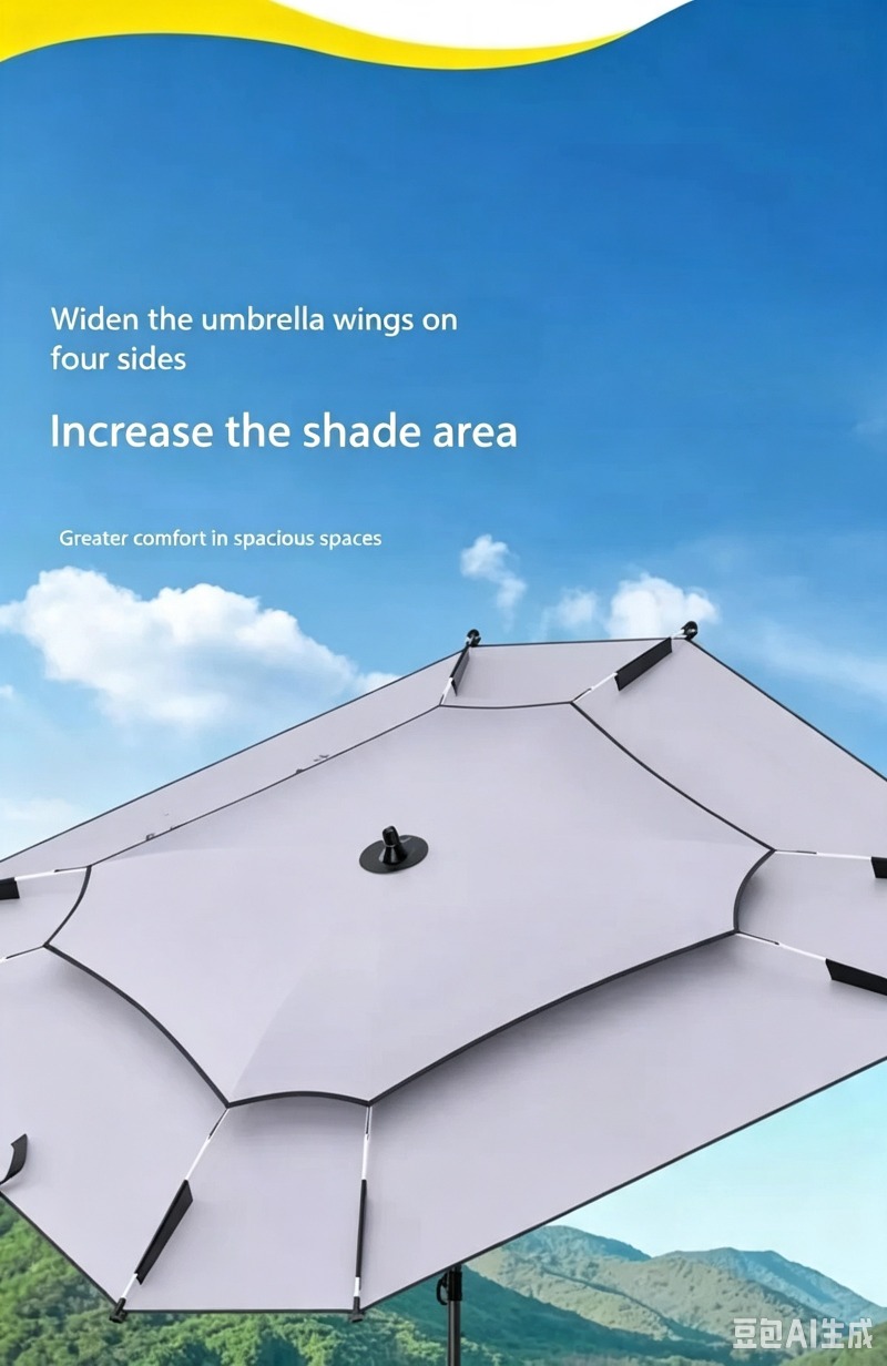 Outdoor Camping Umbrella - Portable Square Fishing UmbrellaUpdated Sunshade Waterproof