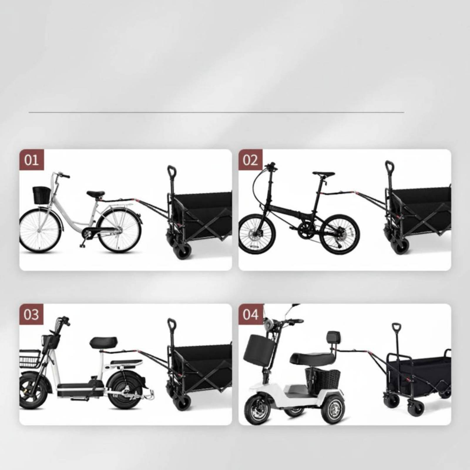 Outdoor Camping Vehicle Wagon - Camping Vehicle Connecting Rod Lightweight Bike
