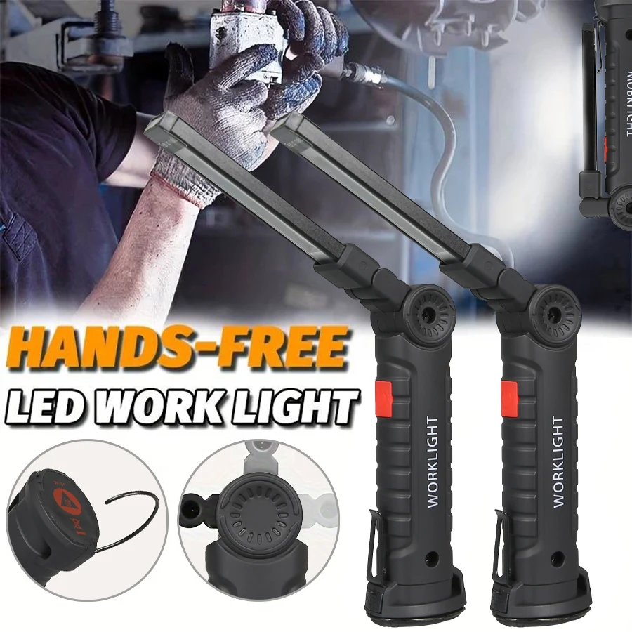 Outdoor Camping Glamping - New Portable COB LED Flashlight USB