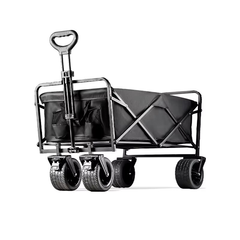 Outdoor Camping Vehicle Wagon - Lightweight 150L Portable Steel Folding Cart
