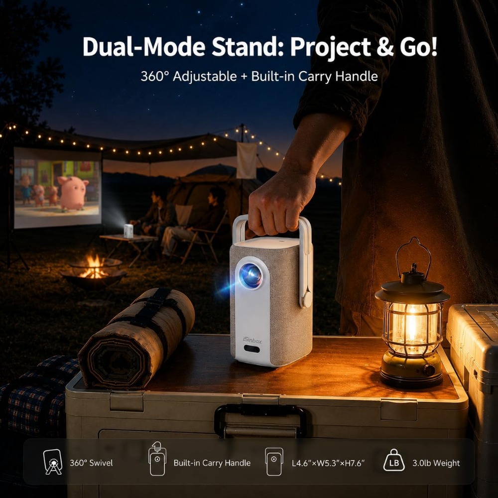 4K Ultra Short Throw Projector - Outdoor Camping Movies review and price