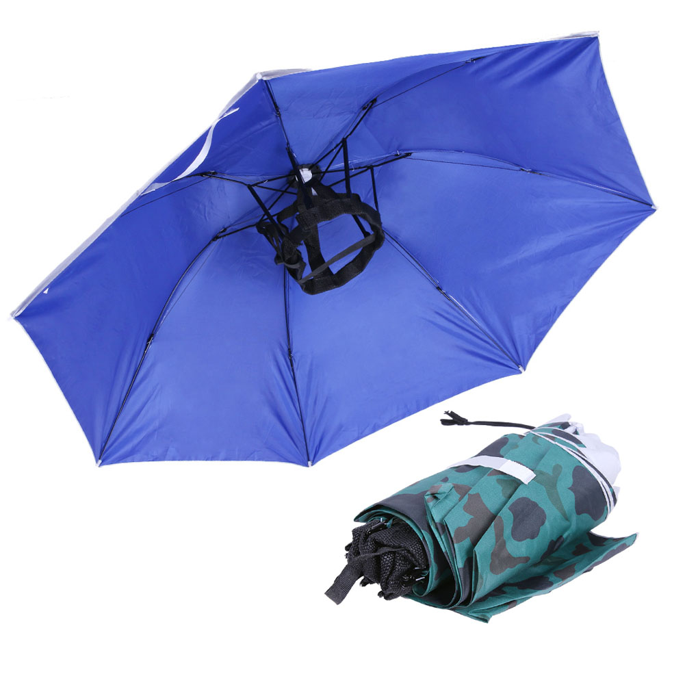 Foldable Head Umbrella Hat Rai - Outdoor Camping Umbrella review and price