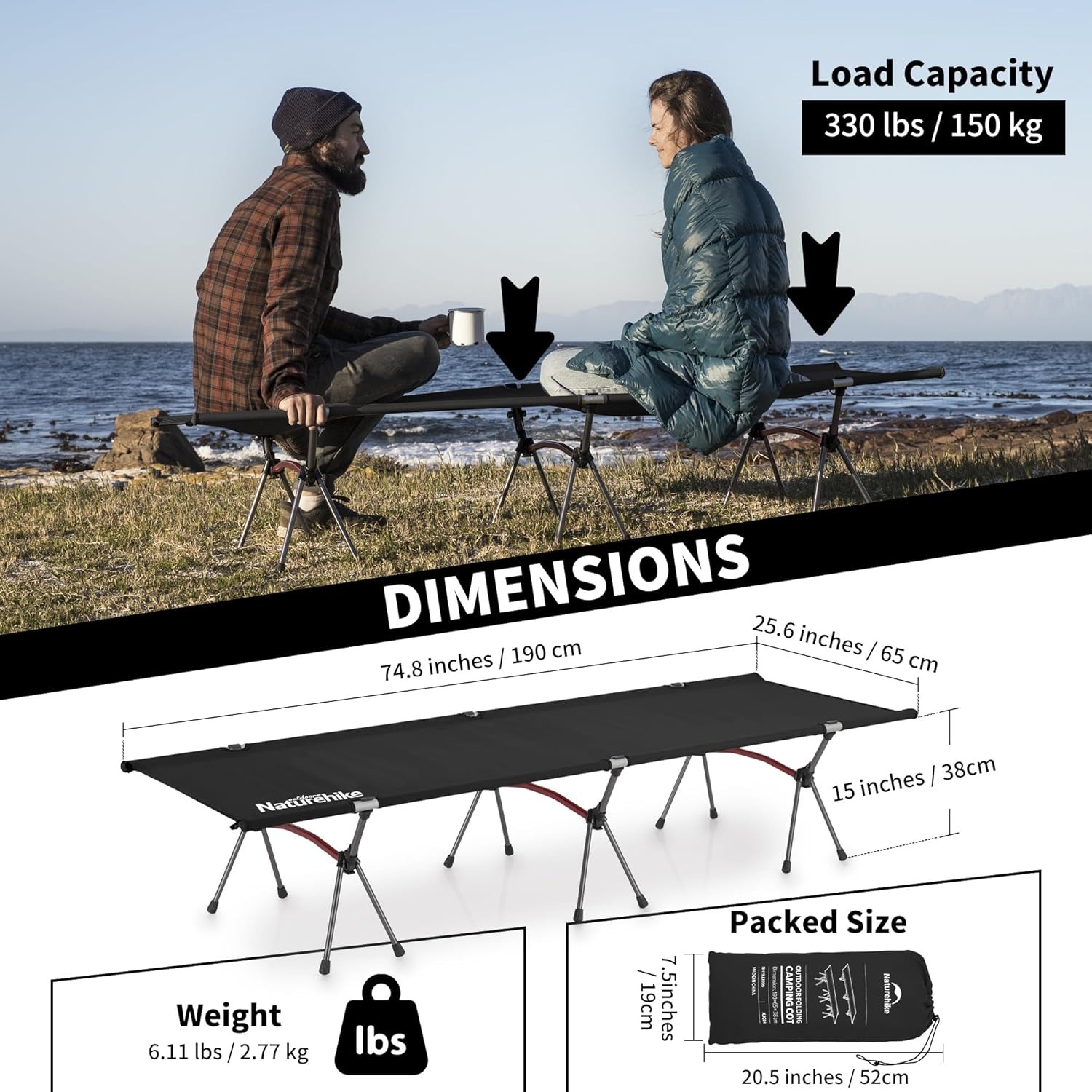 Naturehike Folding Camping Cot - Outdoor Camping House review and price
