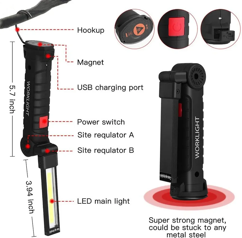 Portable COB LED Flashlight US - Outdoor Camping Glamping review and price