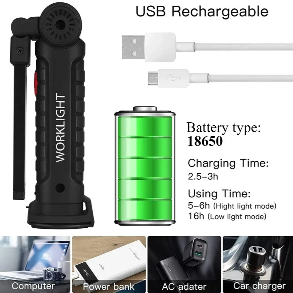 Portable COB LED Flashlight US - Outdoor Camping Glamping review and price