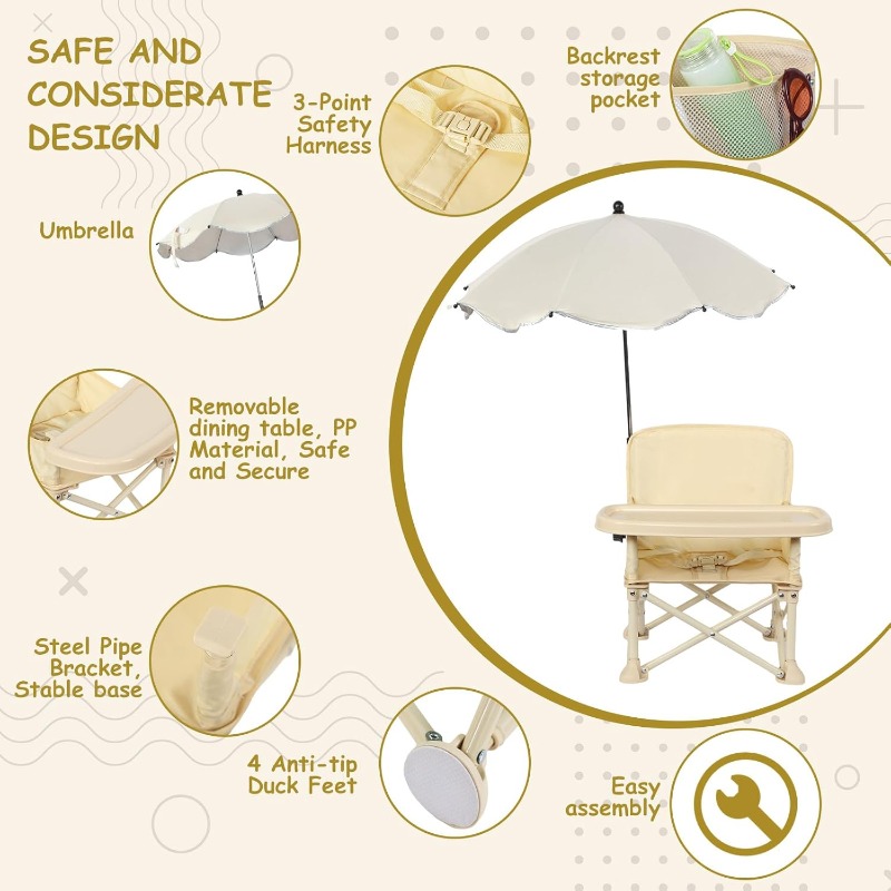 Baby Outdoor Beach Chair with  - Outdoor Camping Umbrella review and price