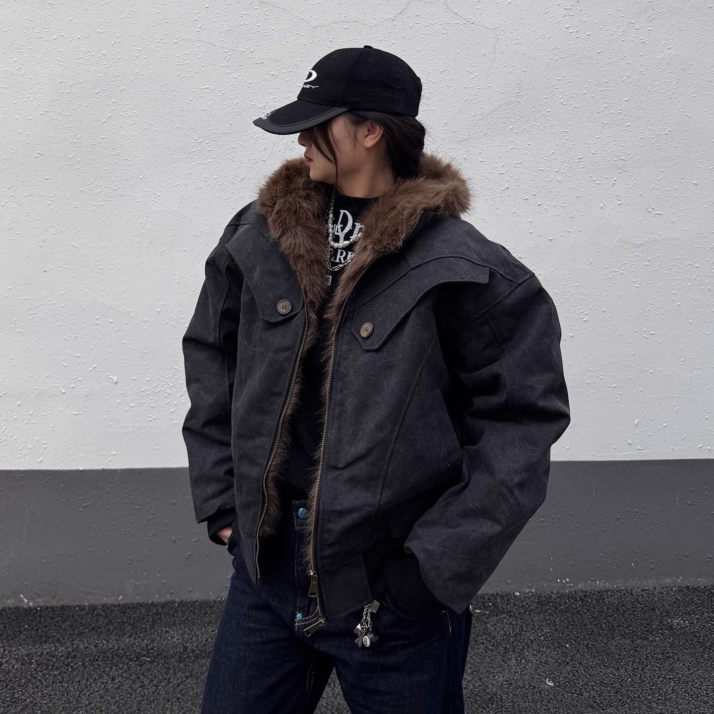 Fur Collar Jacket Y2K Male Men - Best Outdoor Camping Jacket review and price