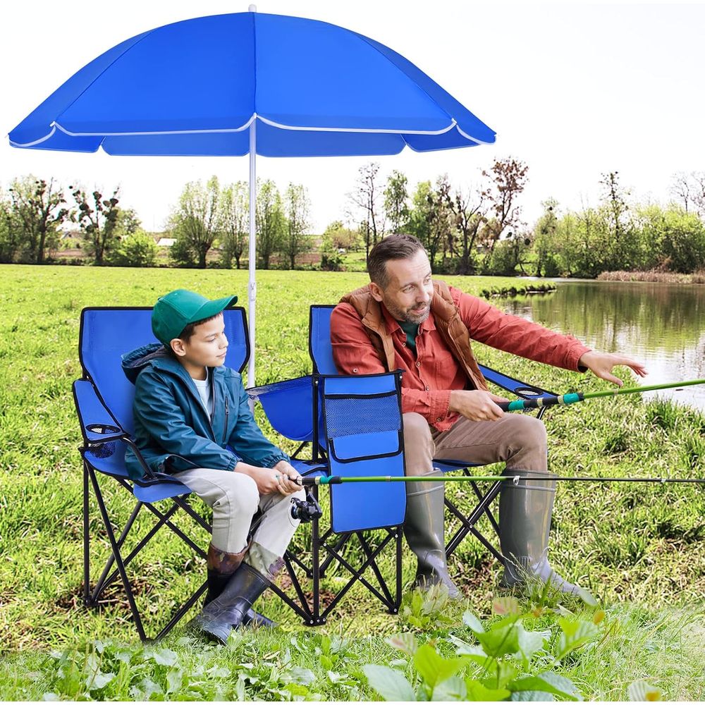 Portable Folding Picnic Chairs - Outdoor Camping Umbrella review and price
