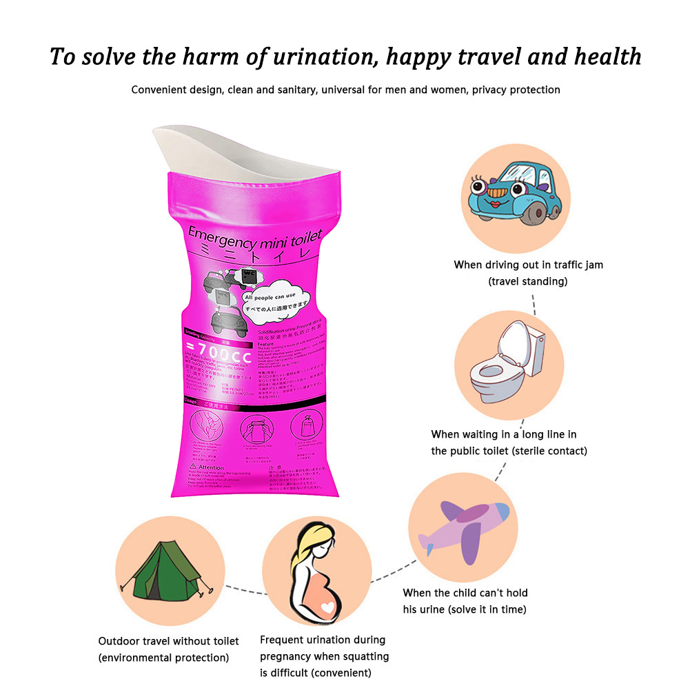 700ml Urinal Toilet Bag Unisex - Outdoor Camping Urinal review and price