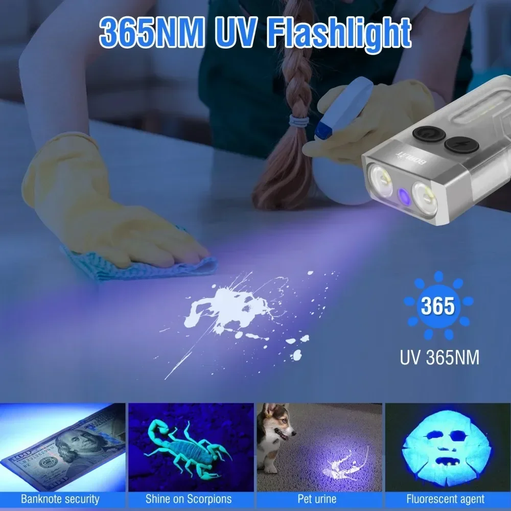 BORUiT V10 Keychain UV LED EDC - Outdoor Camping Glamping review and price