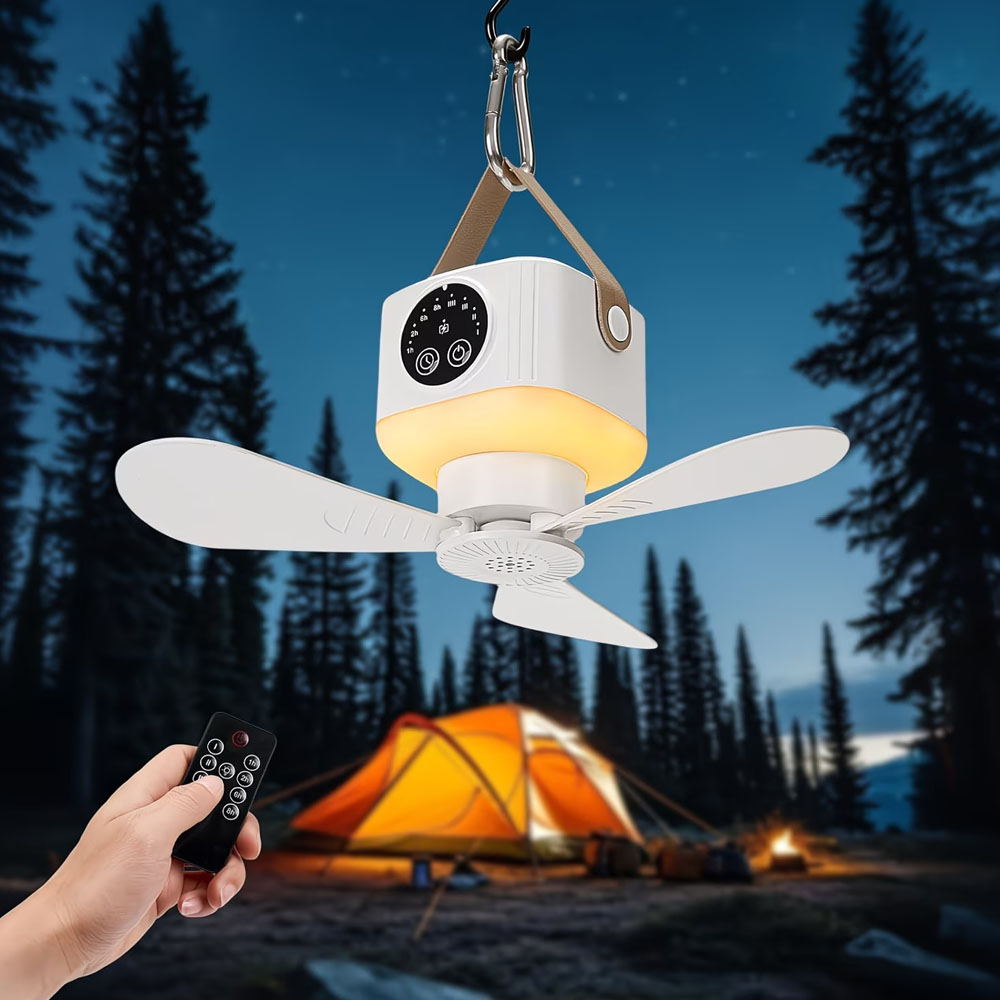 Portable Ceiling Fan with Ligh - Outdoor Camping House review and price