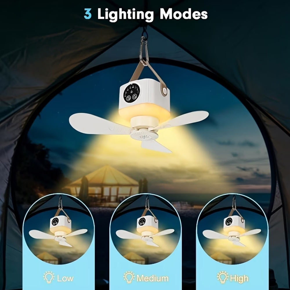 Portable Ceiling Fan with Ligh - Outdoor Camping House review and price